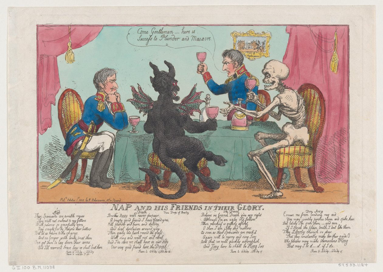 Nap and His Friends in their Glory, October 1, 1808., October 1, 1808. 作者 托马斯·罗兰森