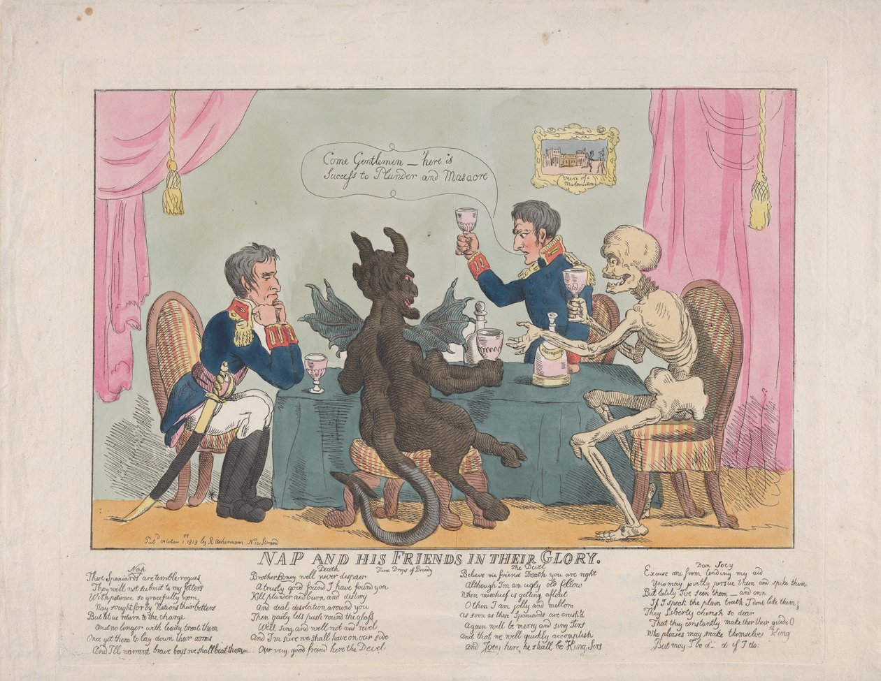 Nap and His Friends in their Glory, October 1, 1813., October 1, 1813. 作者 托马斯·罗兰森