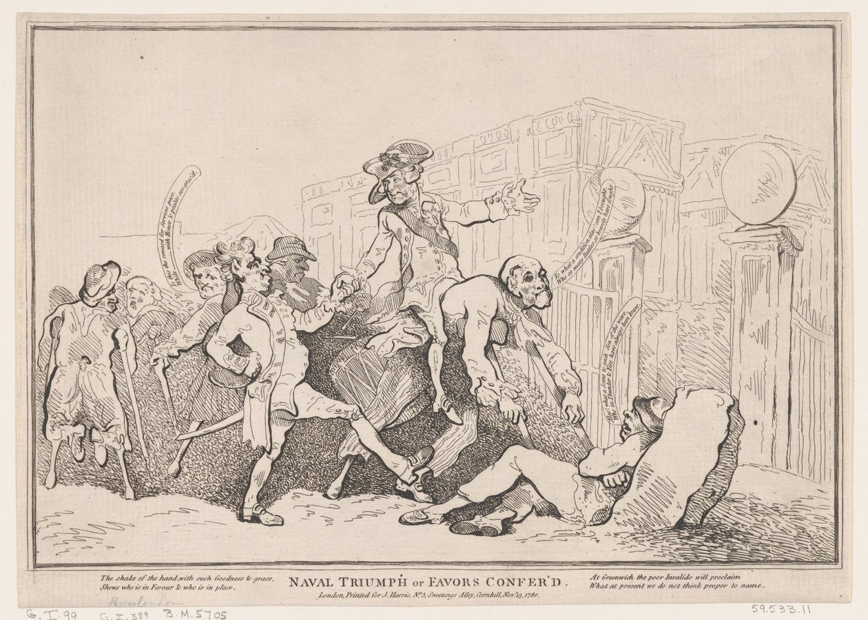 Naval Triumph, or Favors Conferred, November 13, 1780., November 13, 1780. 作者 托马斯·罗兰森