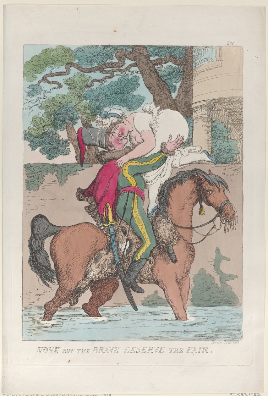 除了勇敢的人，没有人配得上公平，1813年，1813年。 作者 托马斯·罗兰森