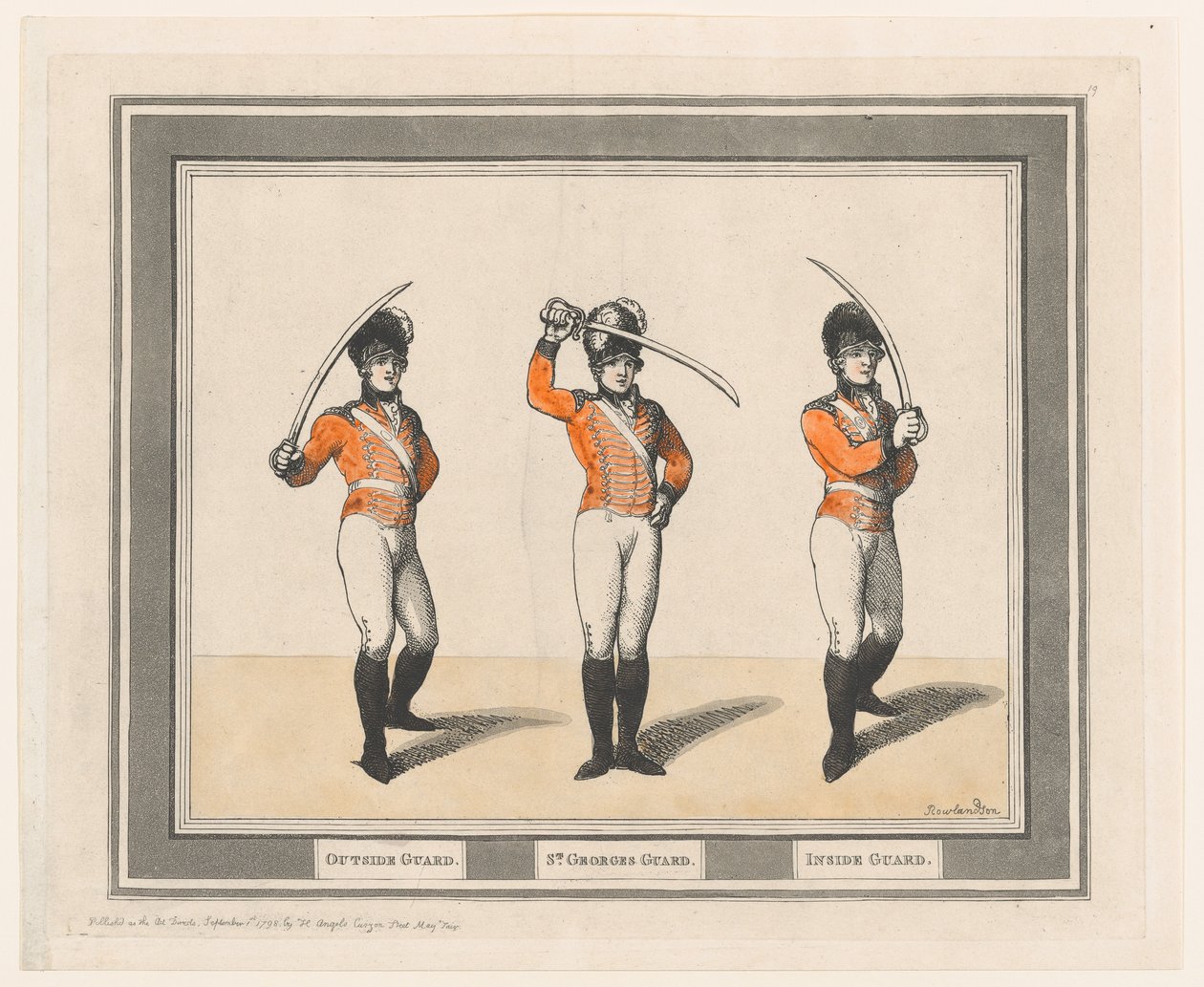 Outside Guard, St. Georges Guard, Inside Guard, September 1, 1798., September 1, 1798. 作者 托马斯·罗兰森