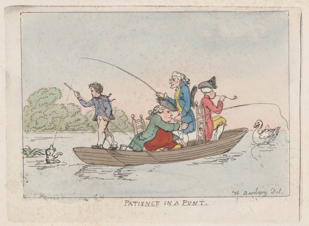 Patience in a Punt, ca. 1803., ca. 1803. 作者 托马斯·罗兰森