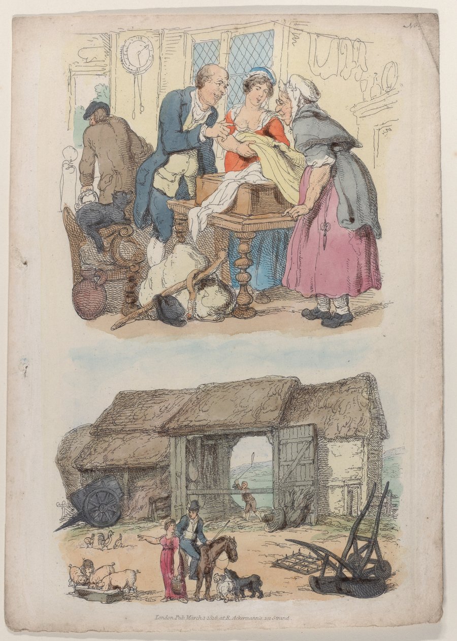 图版5，来自《微型世界》，1816年，1816年。 作者 托马斯·罗兰森