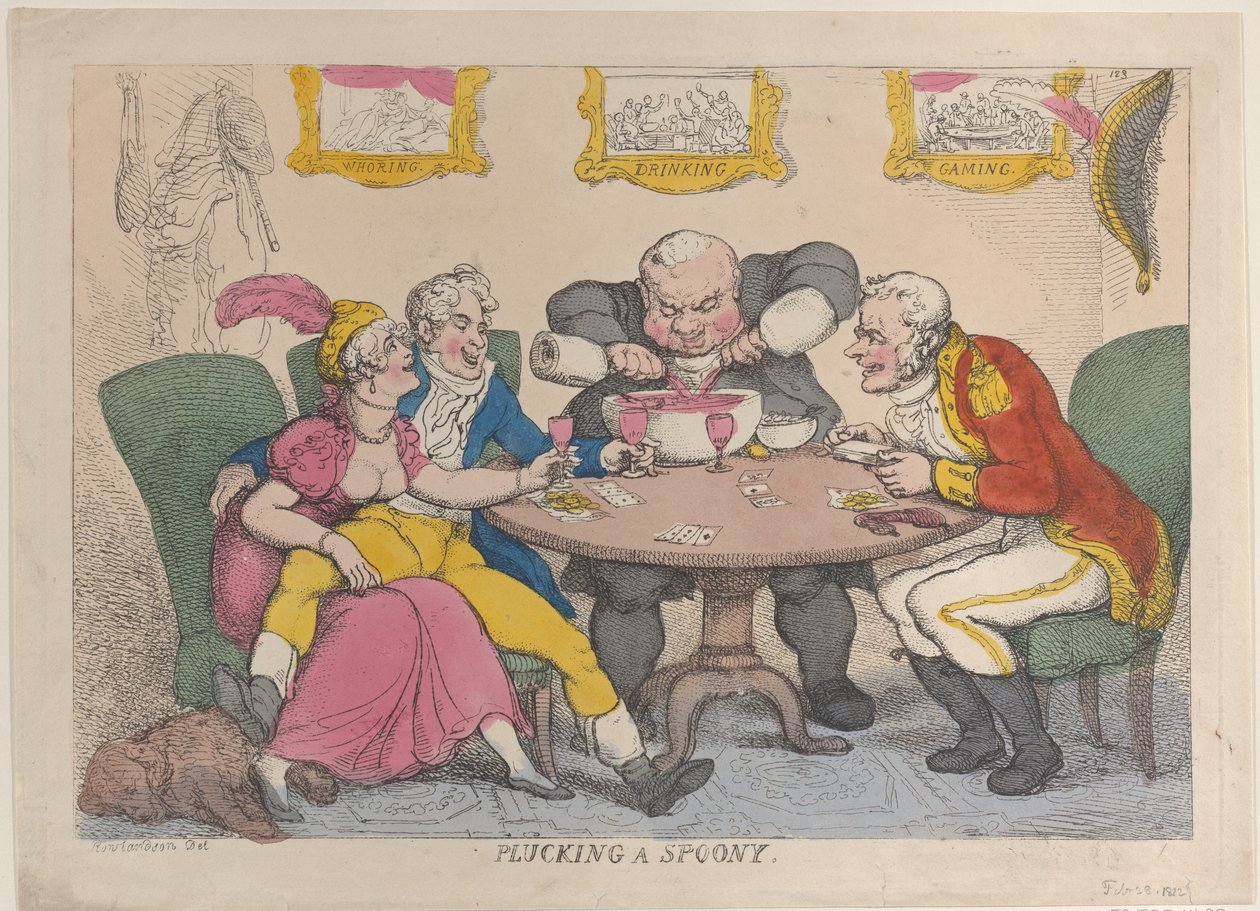Plucking a Spoony, February 28, 1812. , February 28, 1812. 作者 托马斯·罗兰森