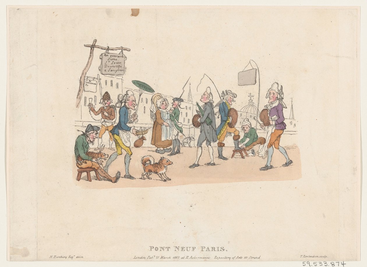 Pont Neuf, Paris, May 1, 1803., May 1, 1803. 作者 托马斯·罗兰森