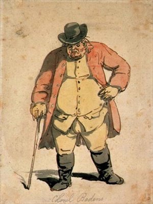 约瑟夫-博登的肖像，约1806-11（纸上水彩、钢笔和墨水）。 作者 托马斯·罗兰森