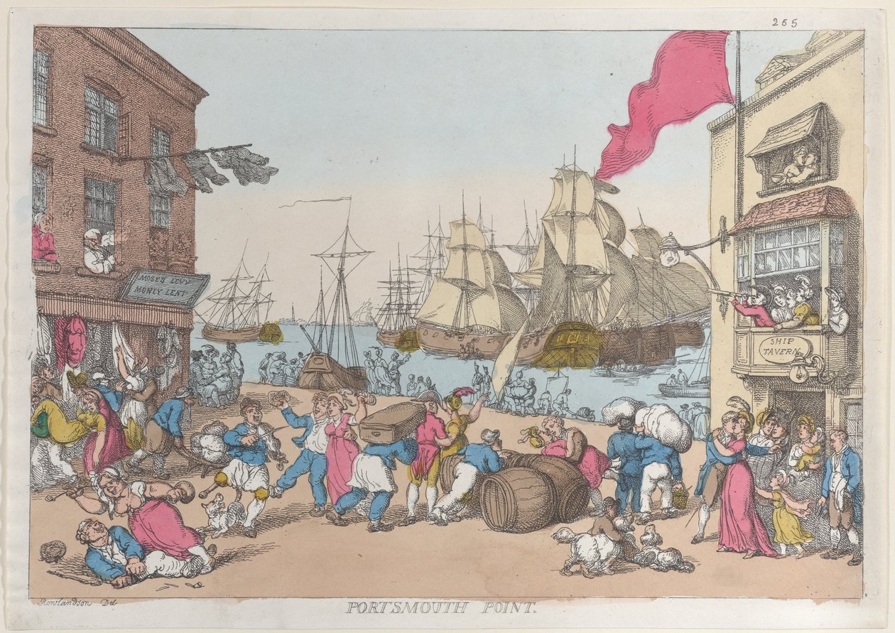 朴茨茅斯点，1814.，1814。 作者 托马斯·罗兰森