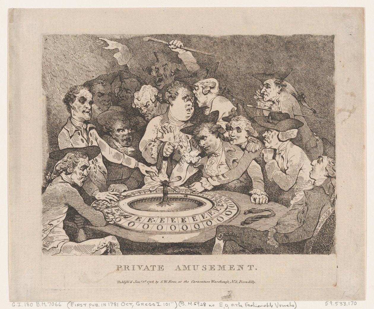 Private Amusement, January 1, 1786., January 1, 1786. 作者 托马斯·罗兰森