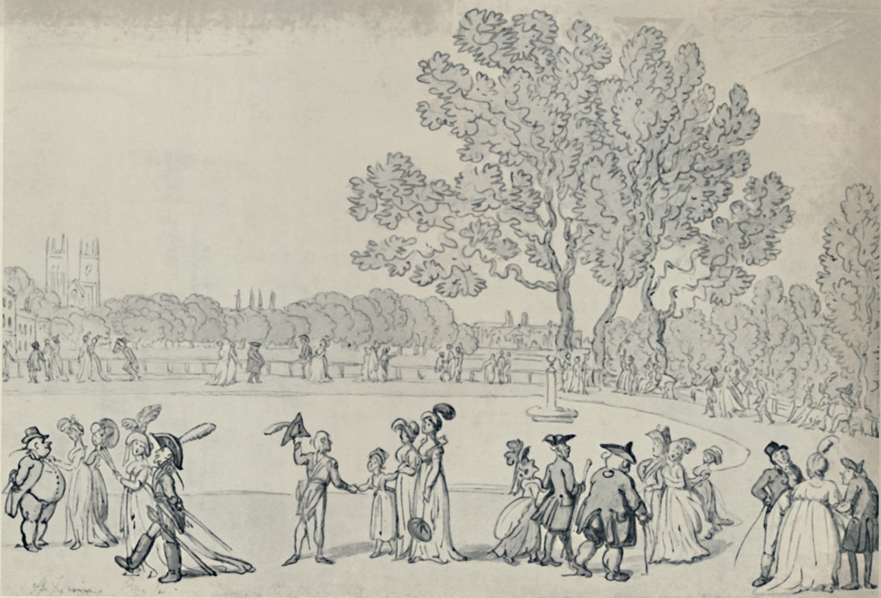 绿色公园长廊，1808年，1920年 作者 托马斯·罗兰森