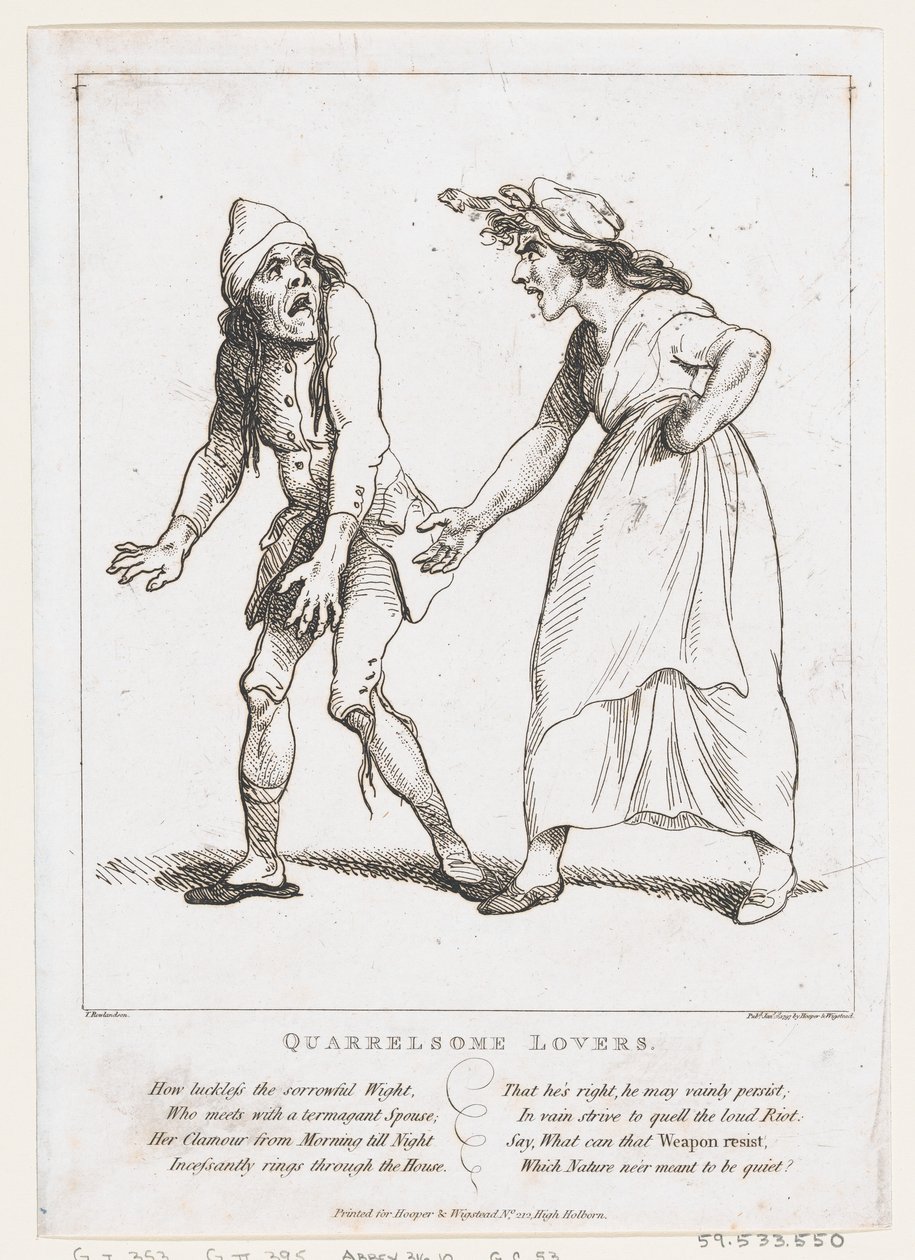 Quarrelsome Lovers, January 2, 1797. , January 2, 1797. 作者 托马斯·罗兰森