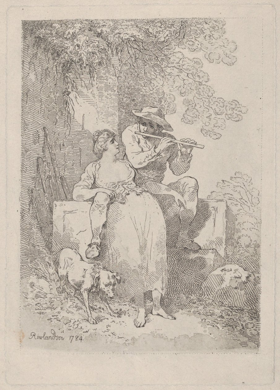 晴天休息劳动，1784-87., 1784-87. 作者 托马斯·罗兰森