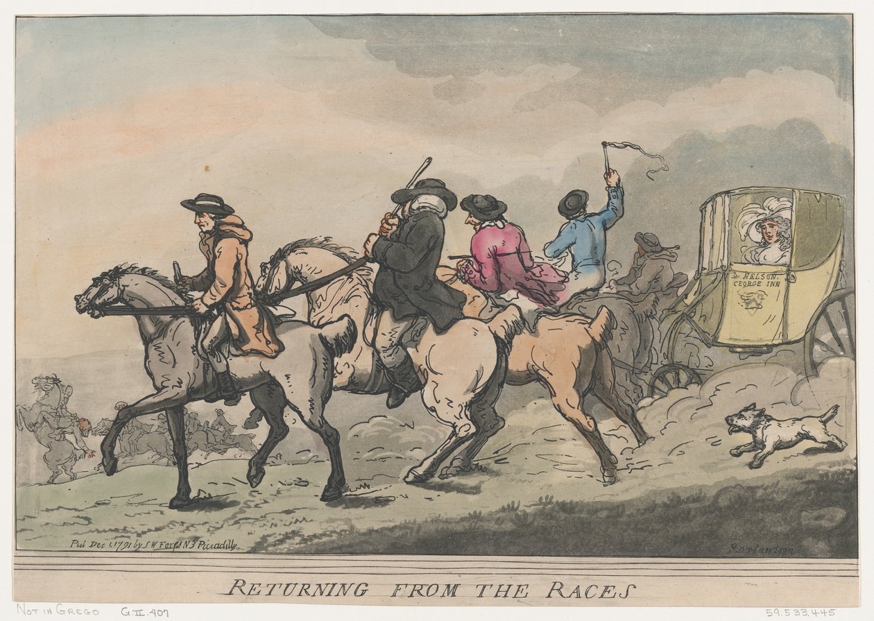 Returning from the Races, December 1, 1791., December 1, 1791. 作者 托马斯·罗兰森