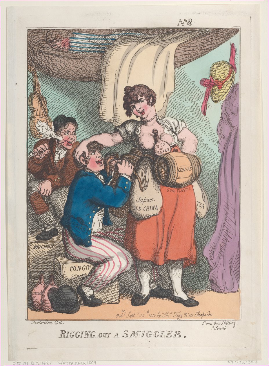 Rigging out a Smuggler, September 25, 1810., September 25, 1810. 作者 托马斯·罗兰森