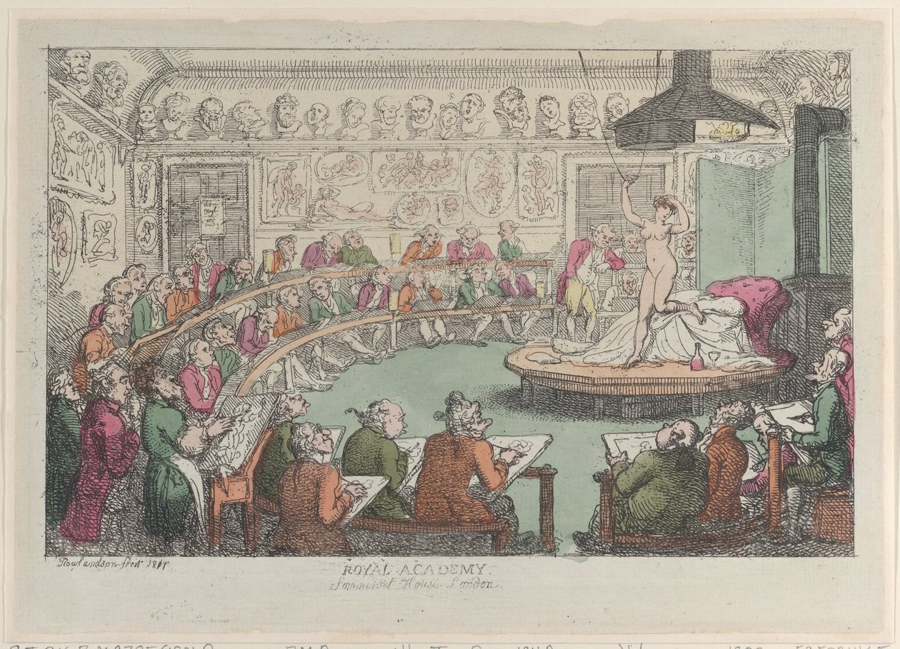 皇家学院，萨默塞特宫，伦敦，1801-11., 1801-11. 作者 托马斯·罗兰森