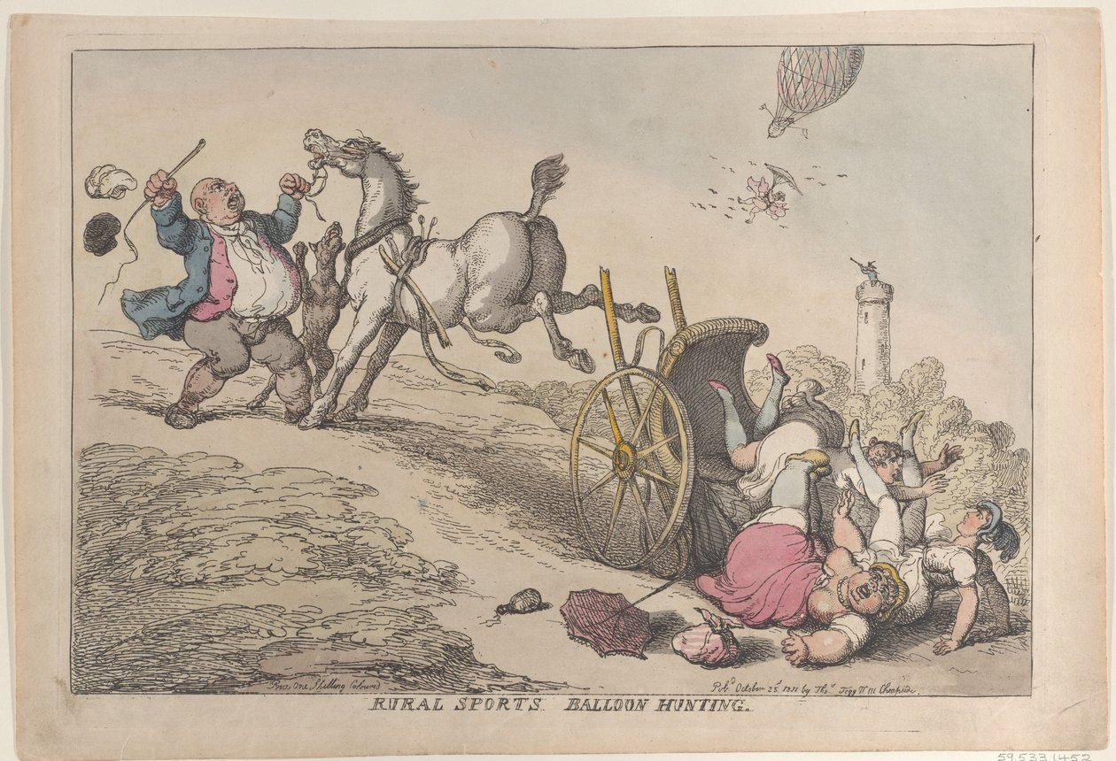 农村运动：Balloon Hunting, October 25, 1811., October 25, 1811. 作者 托马斯·罗兰森