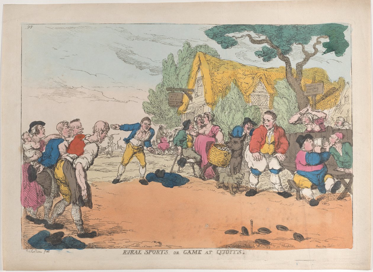 Rural Sports or Game at Quoits, October 30, 1811. , October 30, 1811. 作者 托马斯·罗兰森