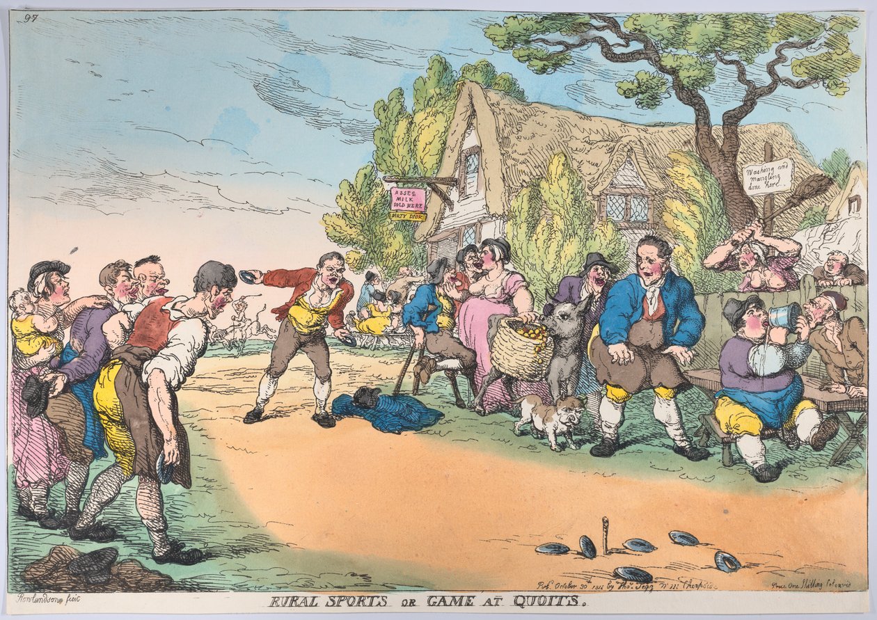 Rural Sports or Game at Quoits, October 30, 1811. , October 30, 1811. 作者 托马斯·罗兰森