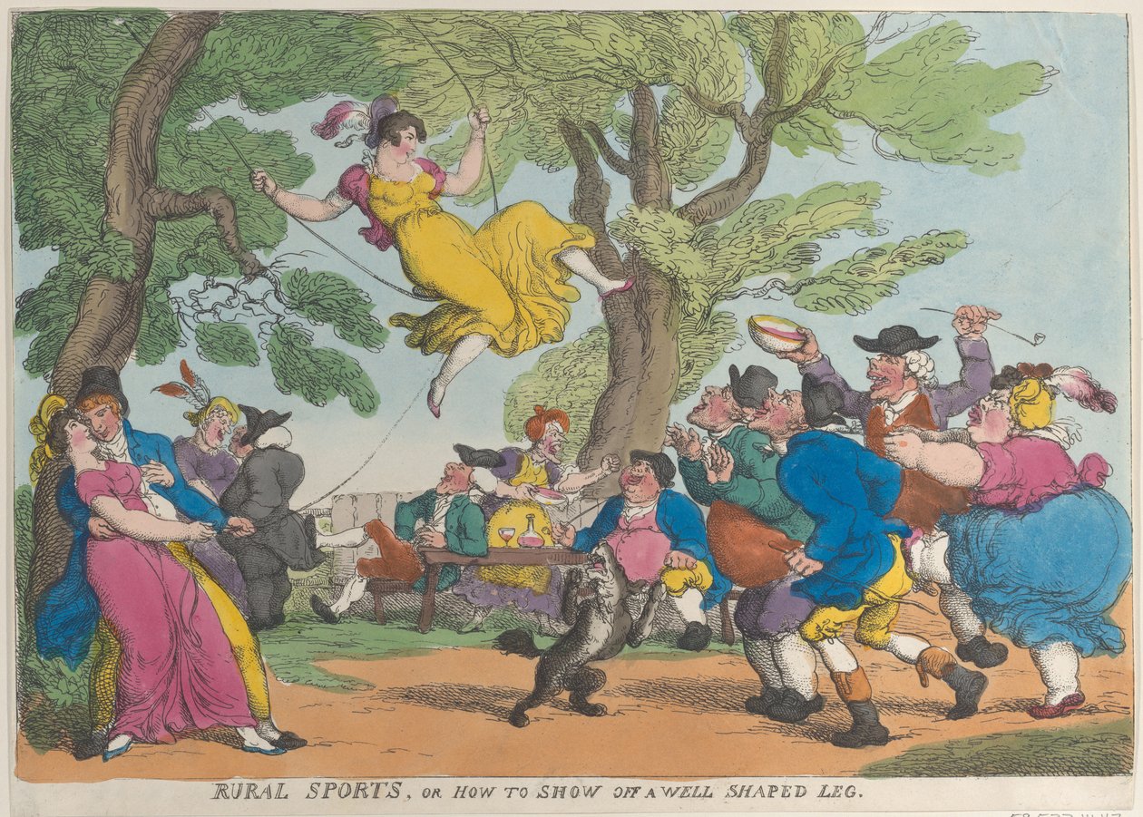 Rural Sports, or How to Show Off a Well Shaped Leg, October 1811., October 1811. 作者 托马斯·罗兰森