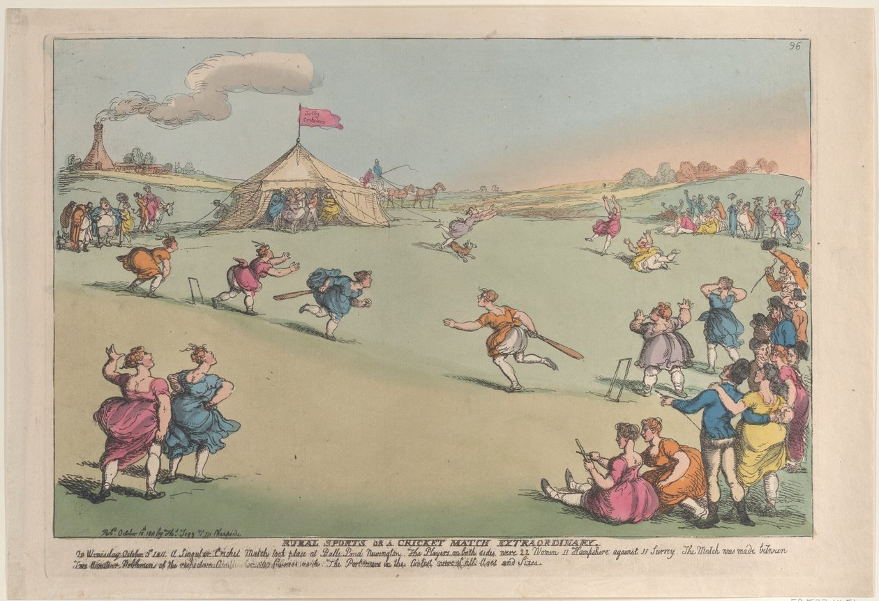 Rural Sports or a Cricket Match Extraordinary, October 10, 1811., October 10, 1811. 作者 托马斯·罗兰森