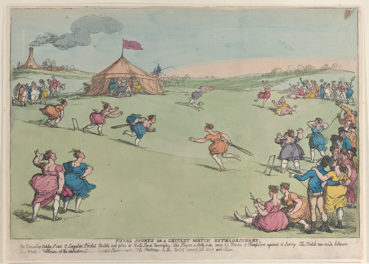 Rural Sports or a Cricket Match Extraordinary, October 10, 1811., October 10, 1811. 作者 托马斯·罗兰森