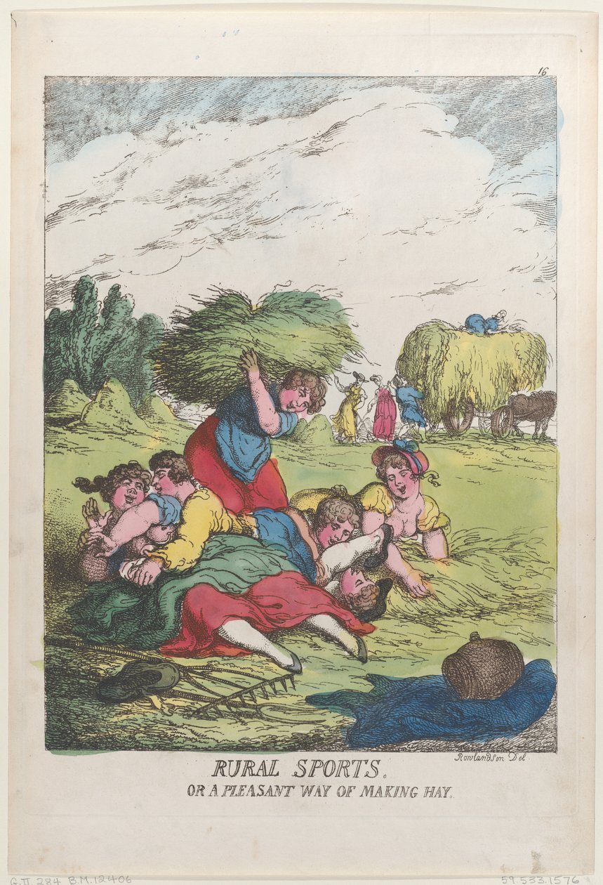 Rural Sports, or a Pleasant Way of Making Hay, June 20, 1814。 作者 托马斯·罗兰森