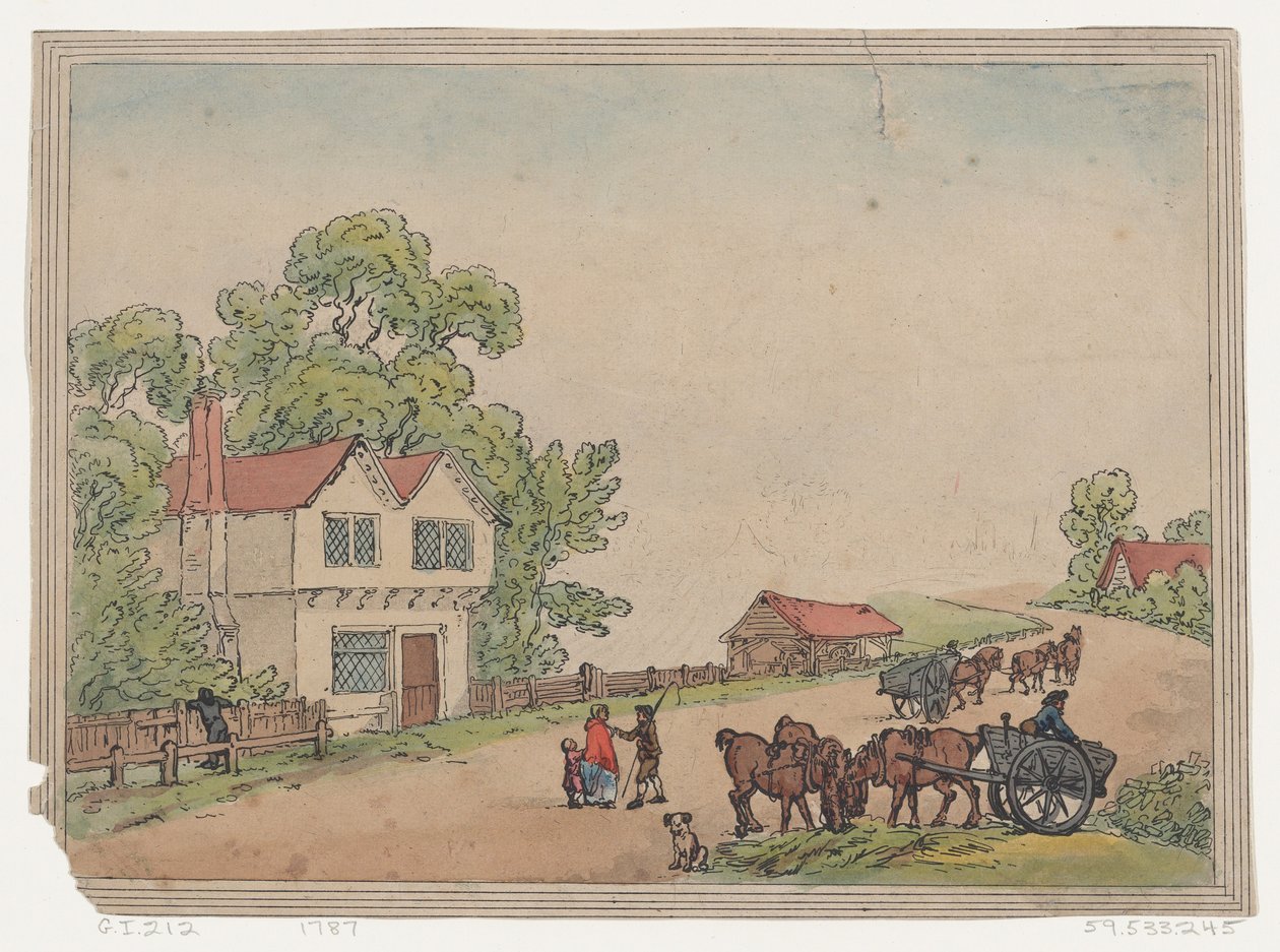 乡村素描，1787., 1787. 作者 托马斯·罗兰森