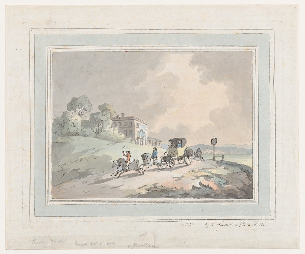 Rustic Sketch, or A Post Chaise Travelling, 1785-99., 1785-99. 作者 托马斯·罗兰森