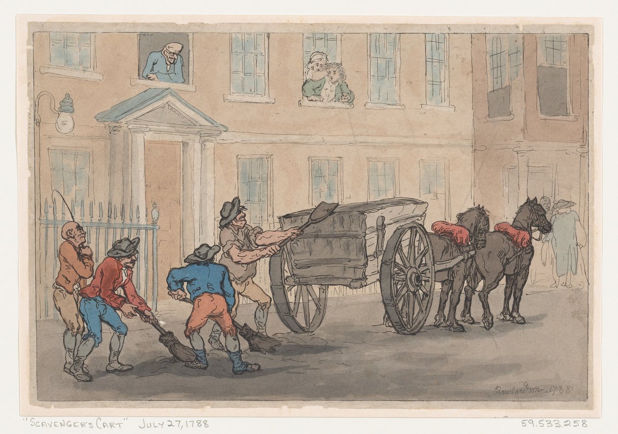 清道夫的车，1788., 1788. 作者 托马斯·罗兰森