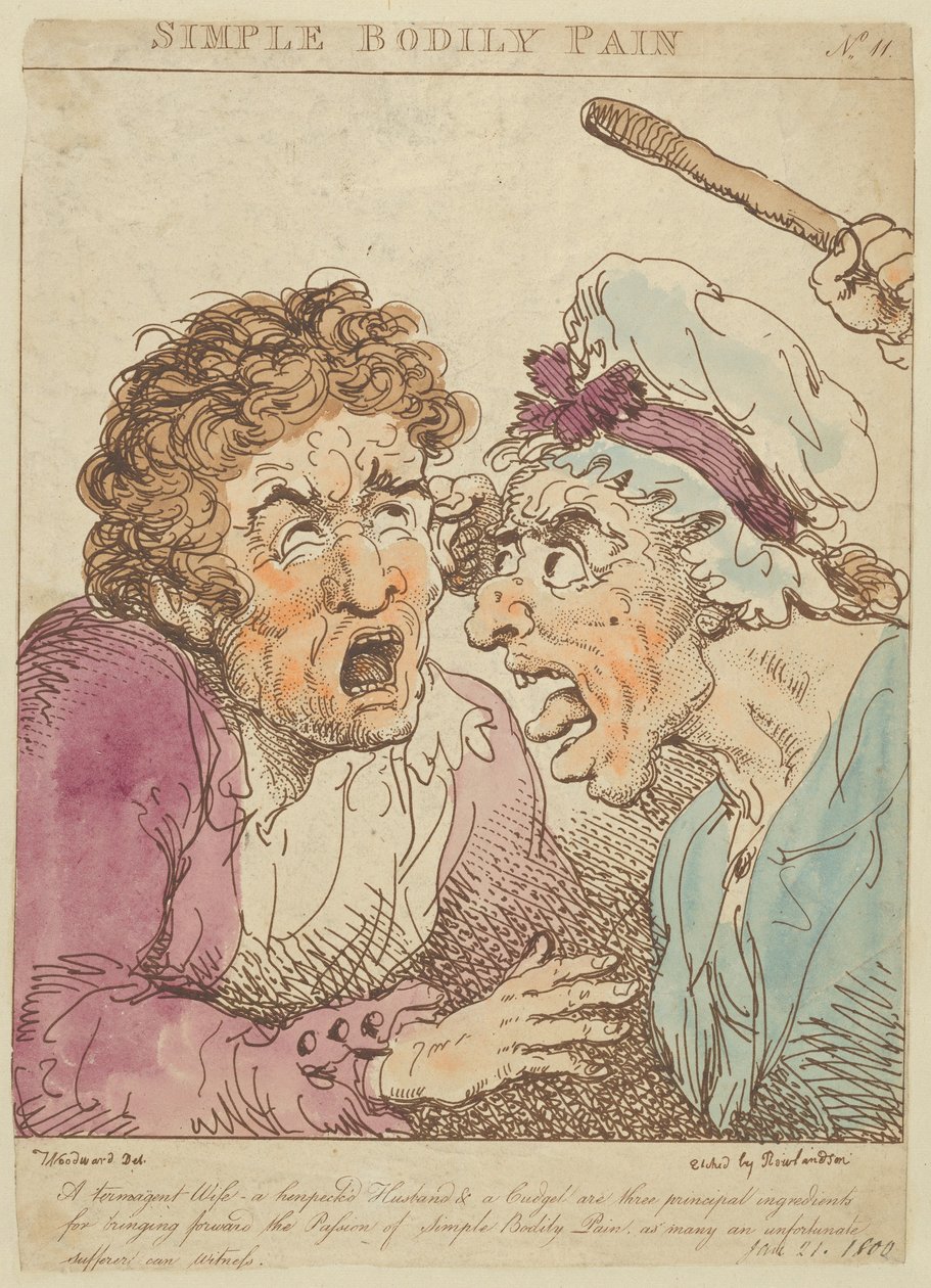 简单的身体疼痛，1800.，1800.。 作者 托马斯·罗兰森