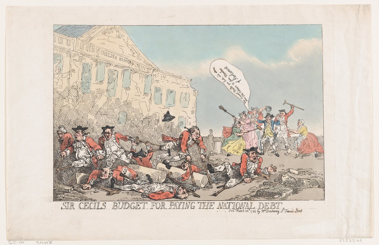 Sir Cecils Budget For Paying the National Debt , March 30, 1784. 作者 托马斯·罗兰森