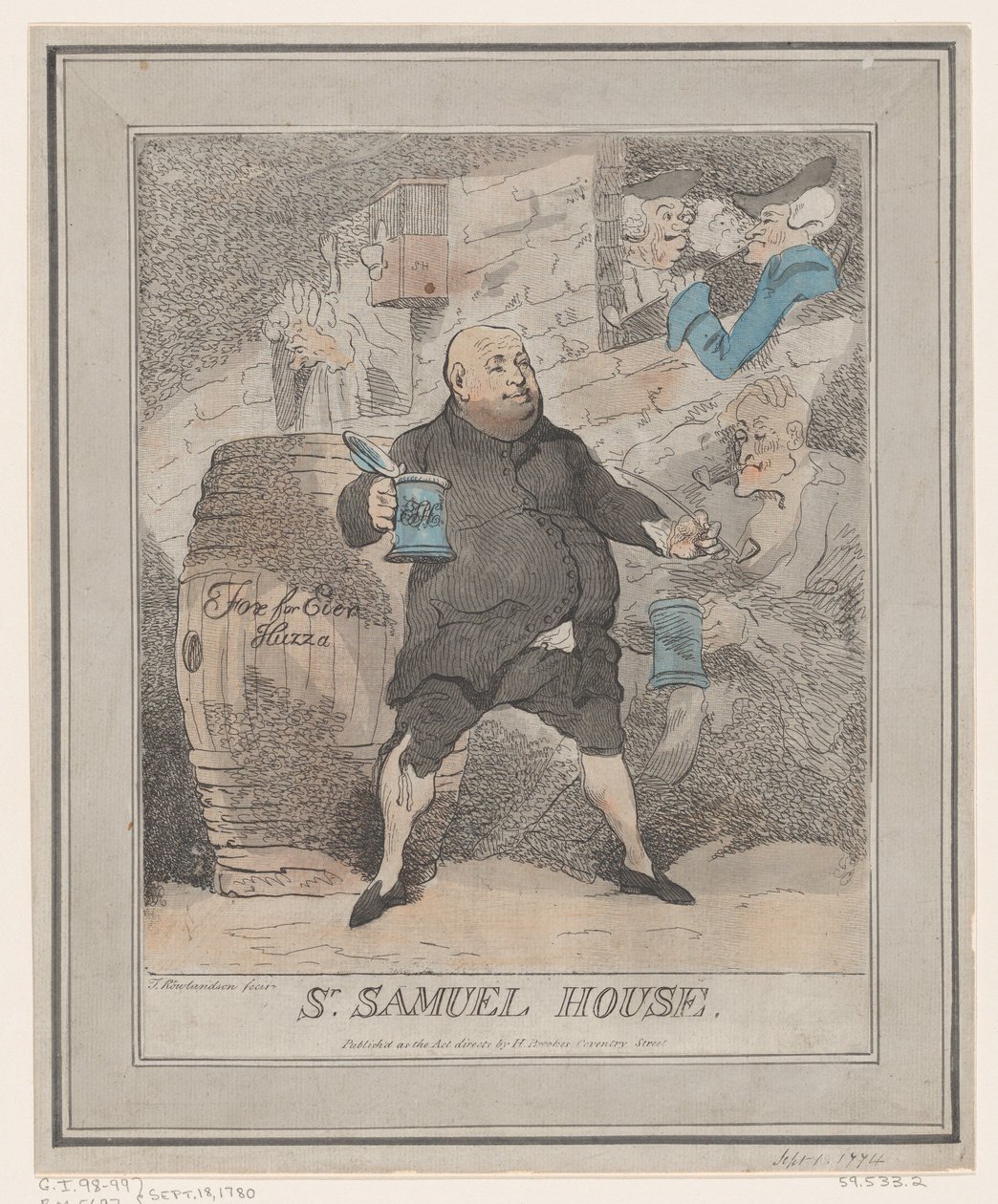 Sr. Samuel House, [1780] reissued 1786-91., [1780] reissued 1786-91. 作者 托马斯·罗兰森
