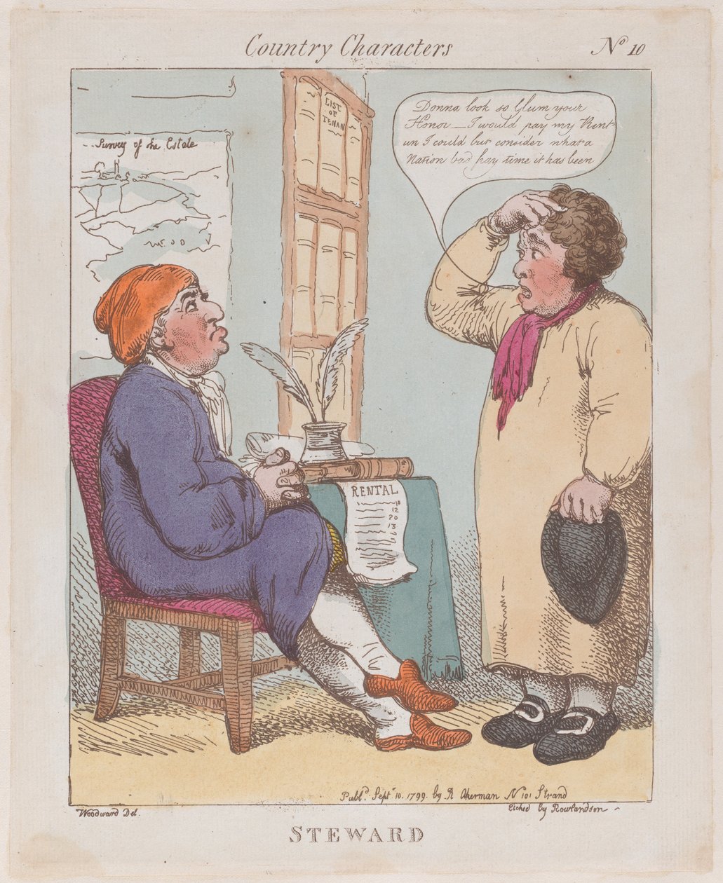 Steward，1799年9月10日。，1799年9月10日。 作者 托马斯·罗兰森