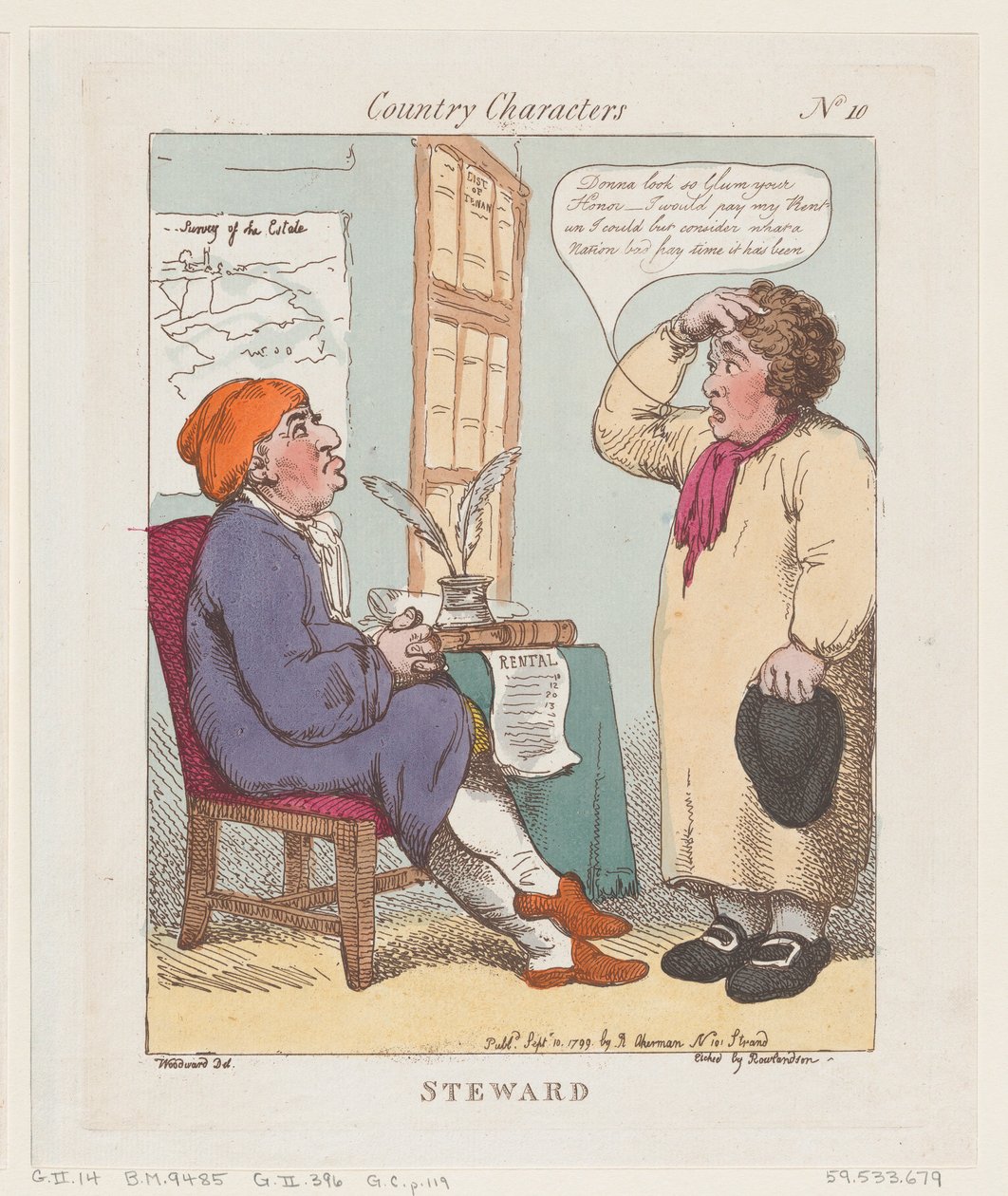 Steward，1799年9月10日。，1799年9月10日。 作者 托马斯·罗兰森