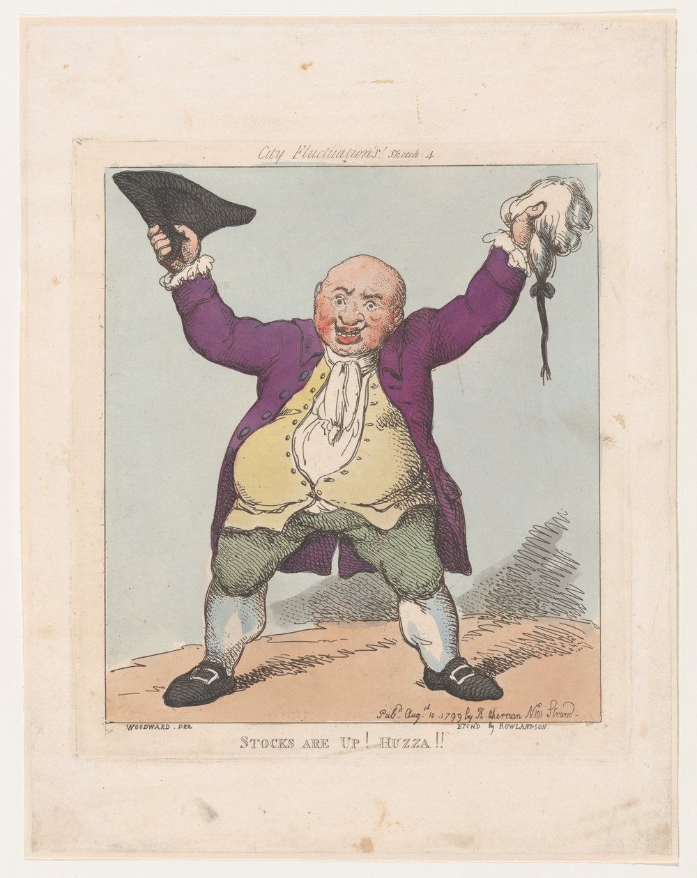 股票上涨!Huzza!!, August 10, 1799., August 10, 1799. 作者 托马斯·罗兰森