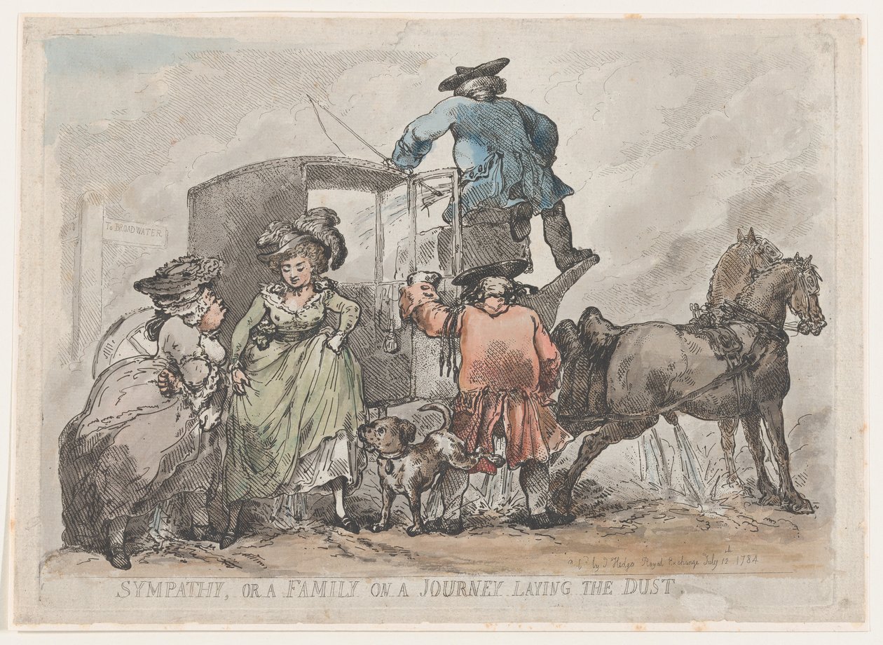 Sympathy, or A Family On A Journey Laying The Dust, July 12, 1784., July 12, 1784. 作者 托马斯·罗兰森