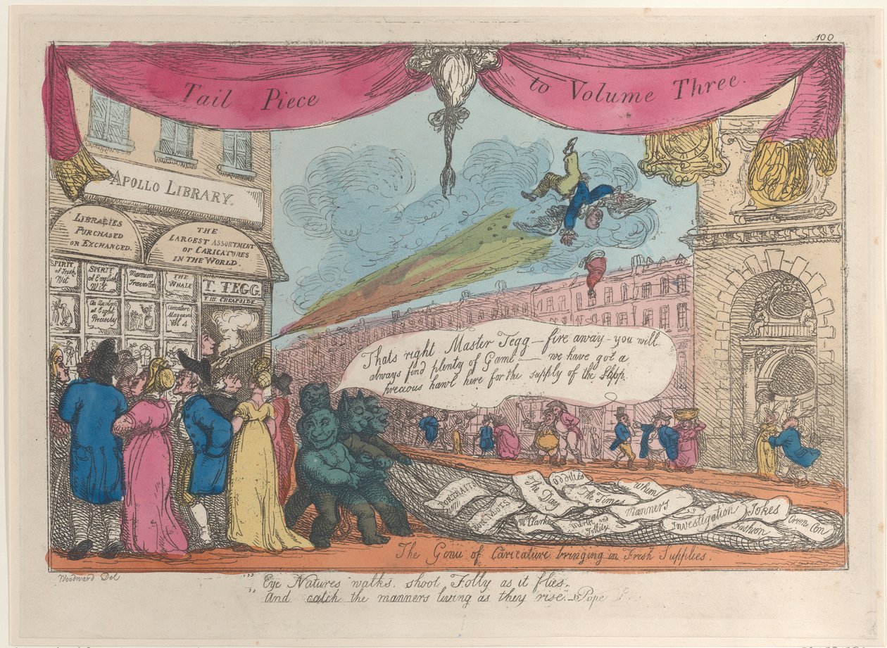 第三卷的尾篇：漫画家们带来了新鲜的货源，1808-21., 1808-21. 作者 托马斯·罗兰森
