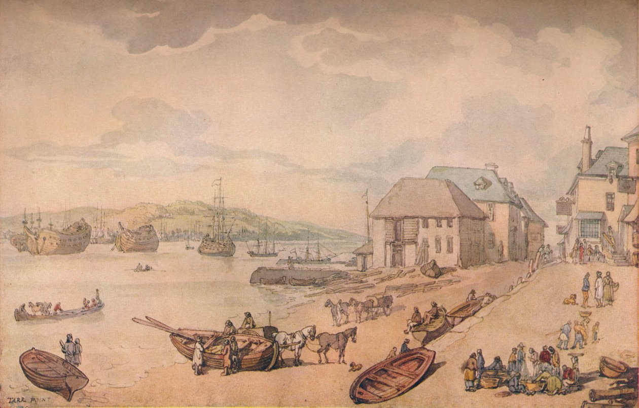 Tarr Point Torpoint，普利茅斯，约18世纪 作者 托马斯·罗兰森