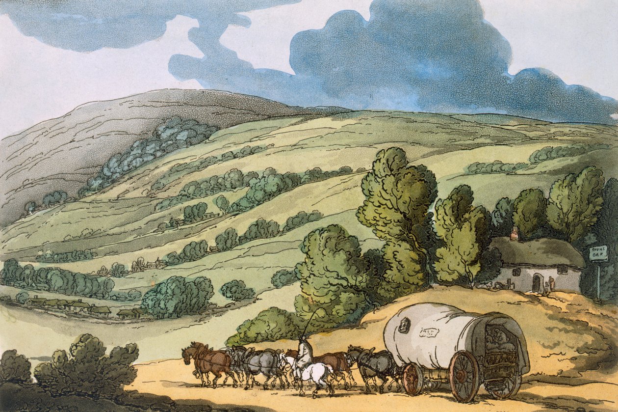 萨默塞特郡的塔恩顿谷（Taunton Vale），出版。1822. 作者 托马斯·罗兰森