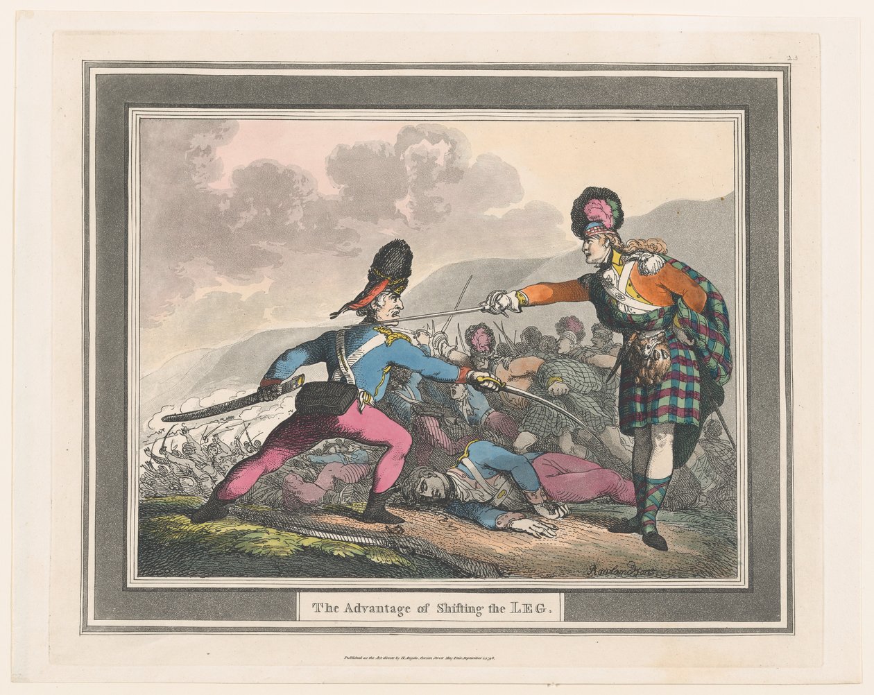 The Advantage of Shifting the Leg, September 1798., 1798年9月。 作者 托马斯·罗兰森