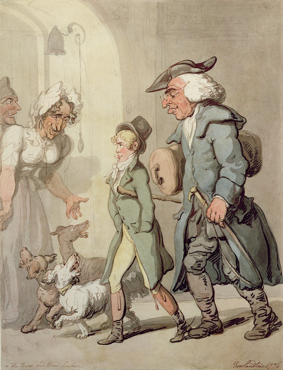 熊和熊领袖 - 通过Hotel d&39;Angleterre，1776年 作者 托马斯·罗兰森