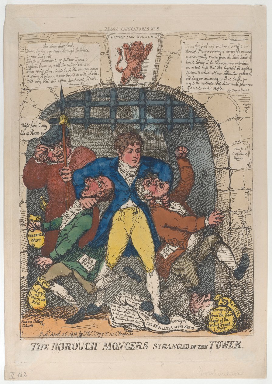 The Borough Mongers Strangled in the Tower, April 26, 1810., April 26, 1810. 作者 托马斯·罗兰森