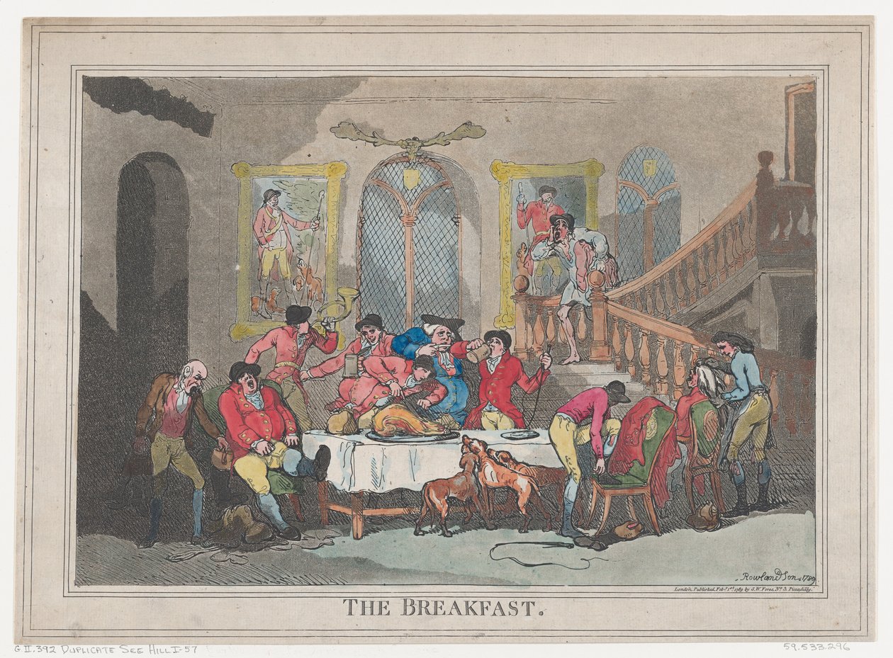 The Breakfast, February 1, 1789., 1789年2月1日。 作者 托马斯·罗兰森