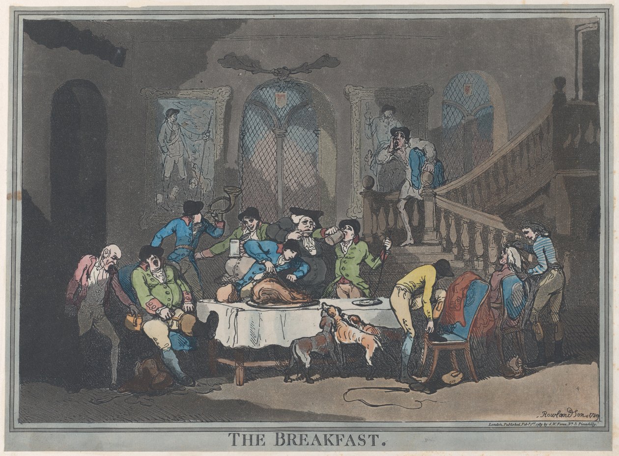 The Breakfast, February 1, 1789., 1789年2月1日。 作者 托马斯·罗兰森