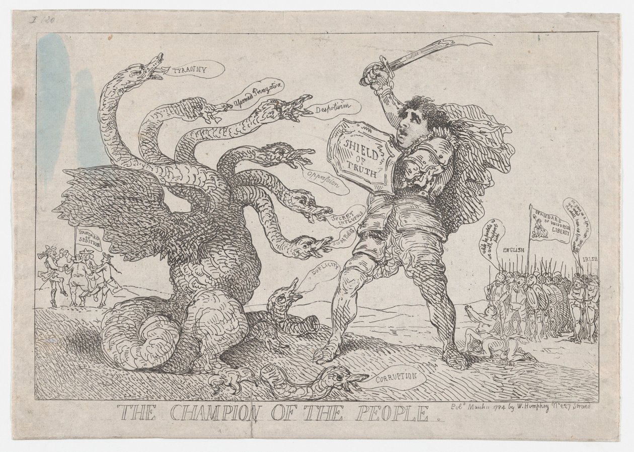 The Champion of the People, March 11, 1784. ，1784年3月11日。 作者 托马斯·罗兰森