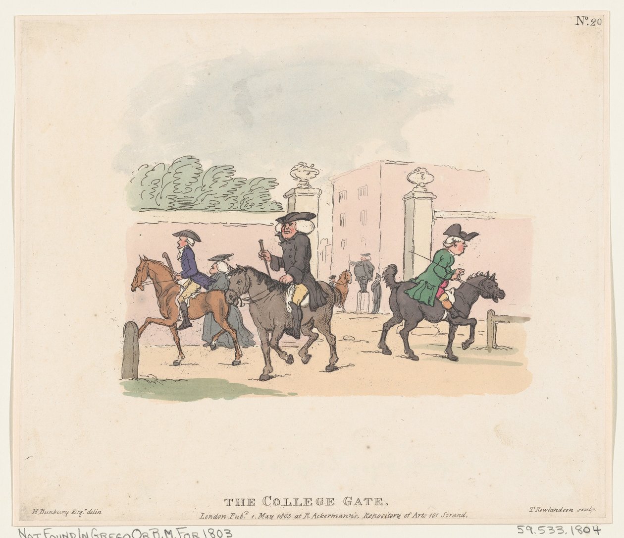 The College Gate, May 1, 1803., May 1, 1803. 作者 托马斯·罗兰森