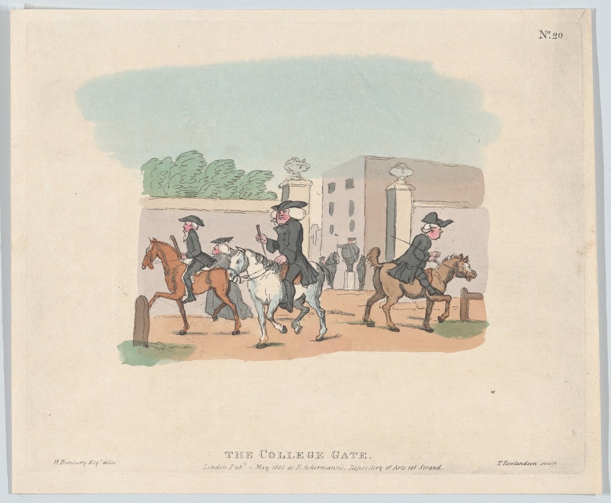 The College Gate, May 1, 1803., May 1, 1803. 作者 托马斯·罗兰森