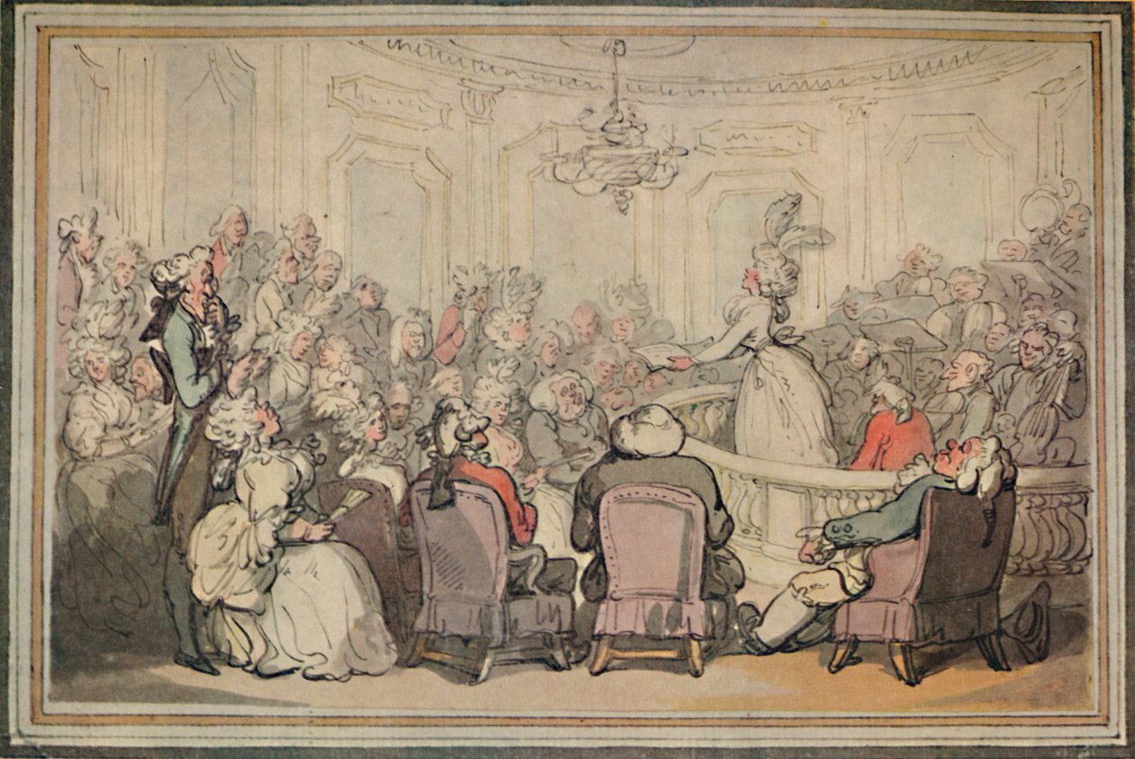 演唱会。从马修·布兰布尔斯（Matthew Brambles）到巴斯旅行。，c1780-1820，1923年 作者 托马斯·罗兰森