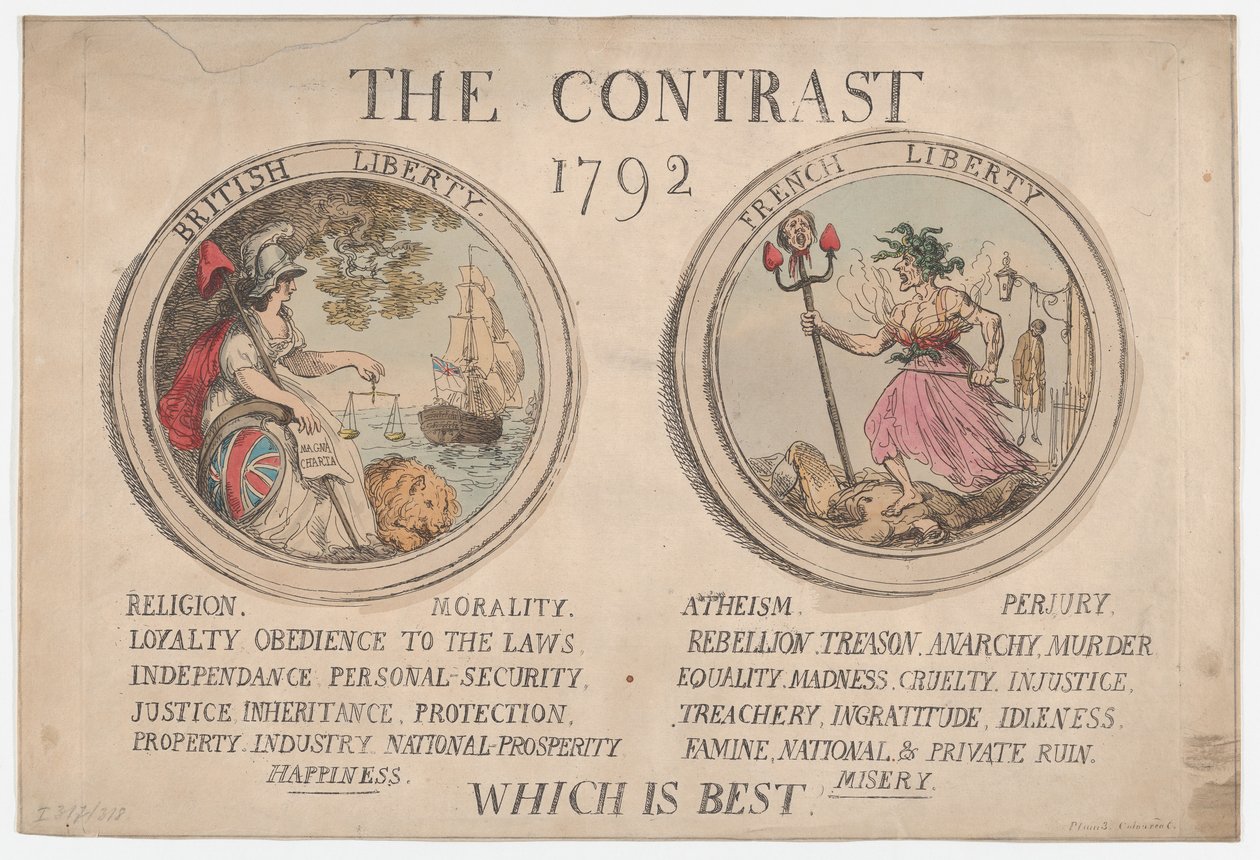 The Contrast, December 1792. , 1792年12月。 作者 托马斯·罗兰森