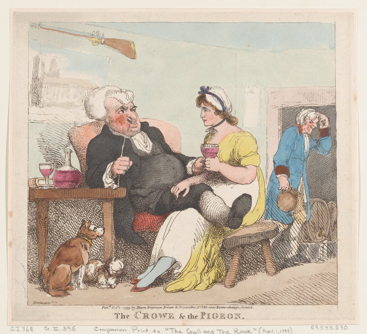 The Crowe & The Pigeon, October 1, 1799. , October 1, 1799. 作者 托马斯·罗兰森