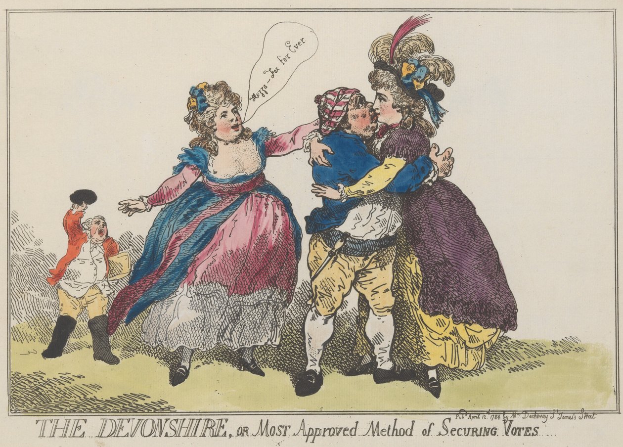 The Devonshire, or Most Approved Method of Securing Votes, April 12, 1784., April 12, 1784. 作者 托马斯·罗兰森